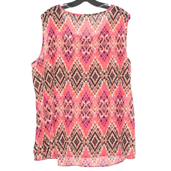 NWT Avenue Top Sheer Y2K Boho Coastal Grandma Cottage Kawaii Lolita Pink 22/24 - Picture 5 of 5